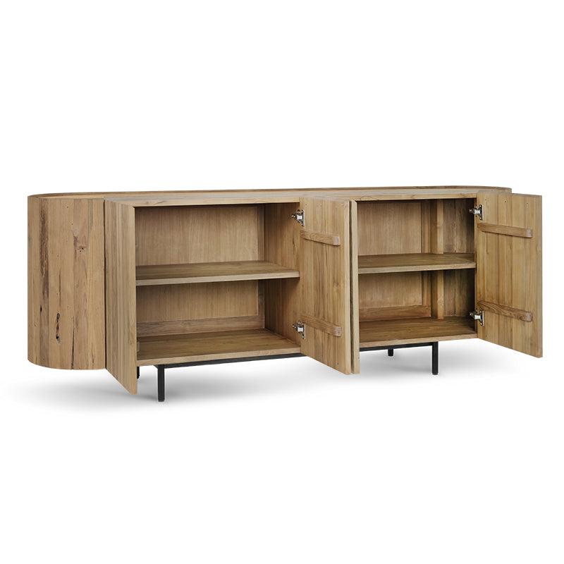 KUNO CURVED BUFFET SIDEBOARD WITH 4 DOORS