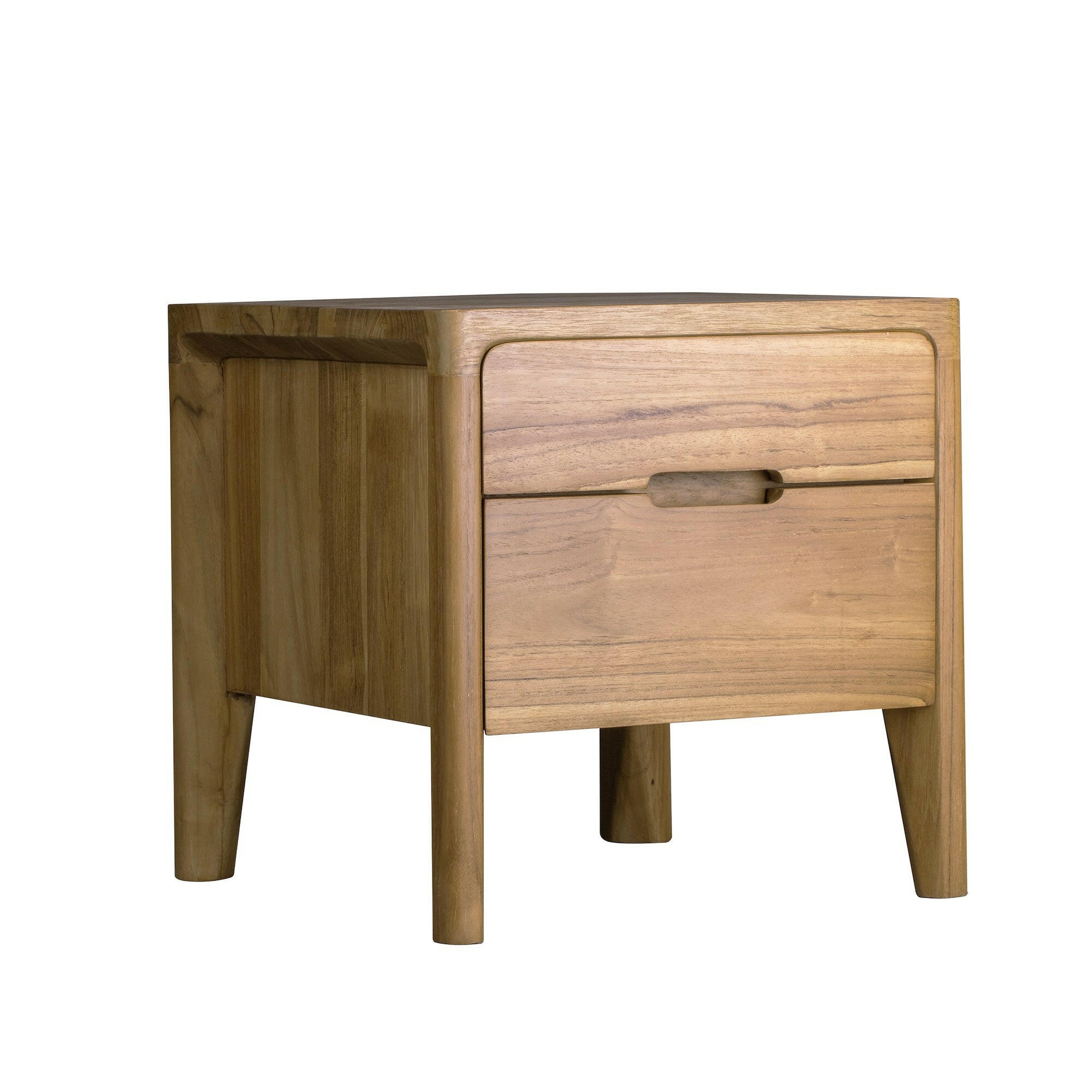 GLIDE BEDSIDE TABLE WITH 2 DRAWERS