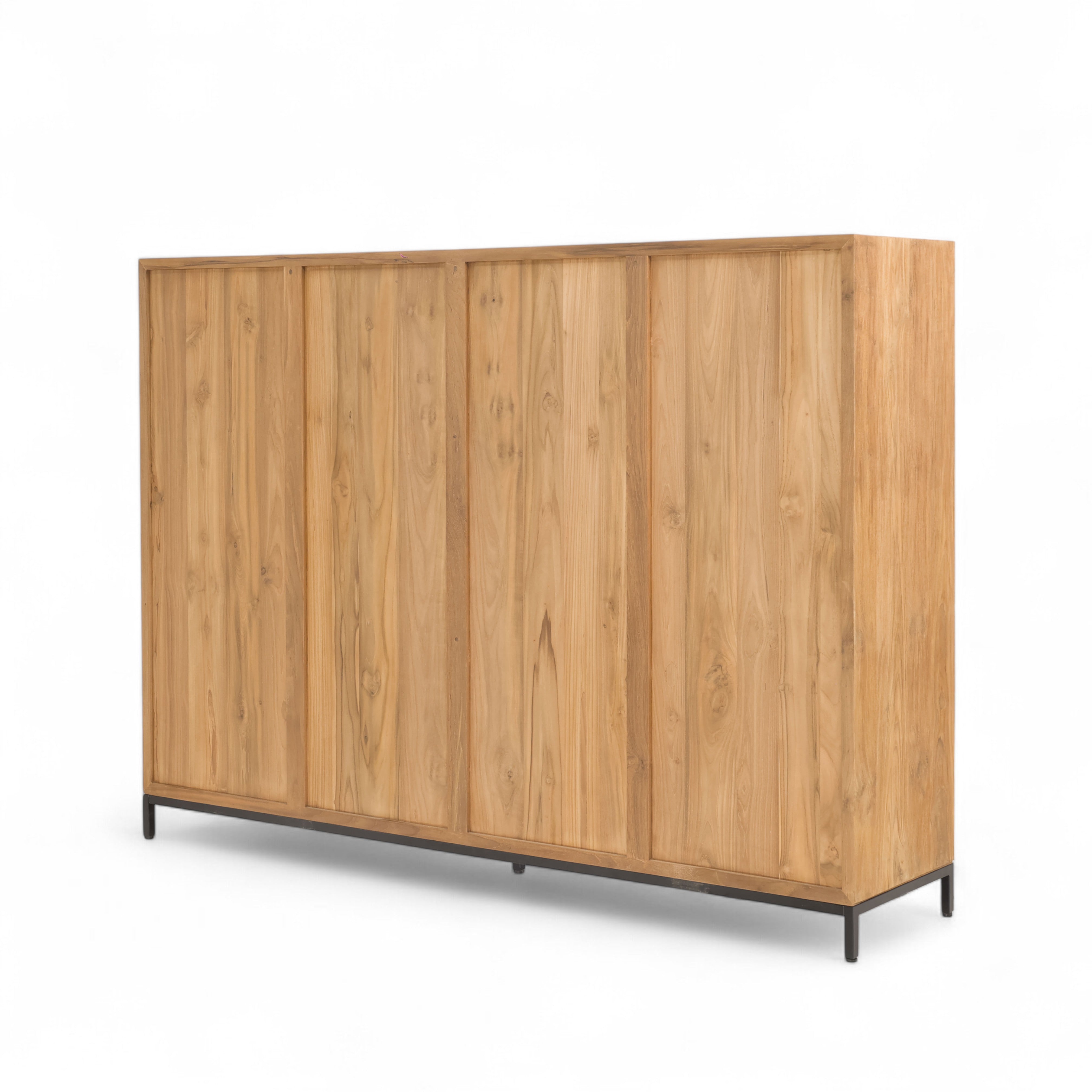 Display Cabinet 4 Glass Doors Recycled Teak | Jiwa