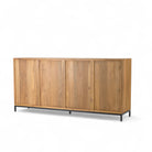Buffet Sideboard With 4 Glass Doors Recycled Teak | Jiwa