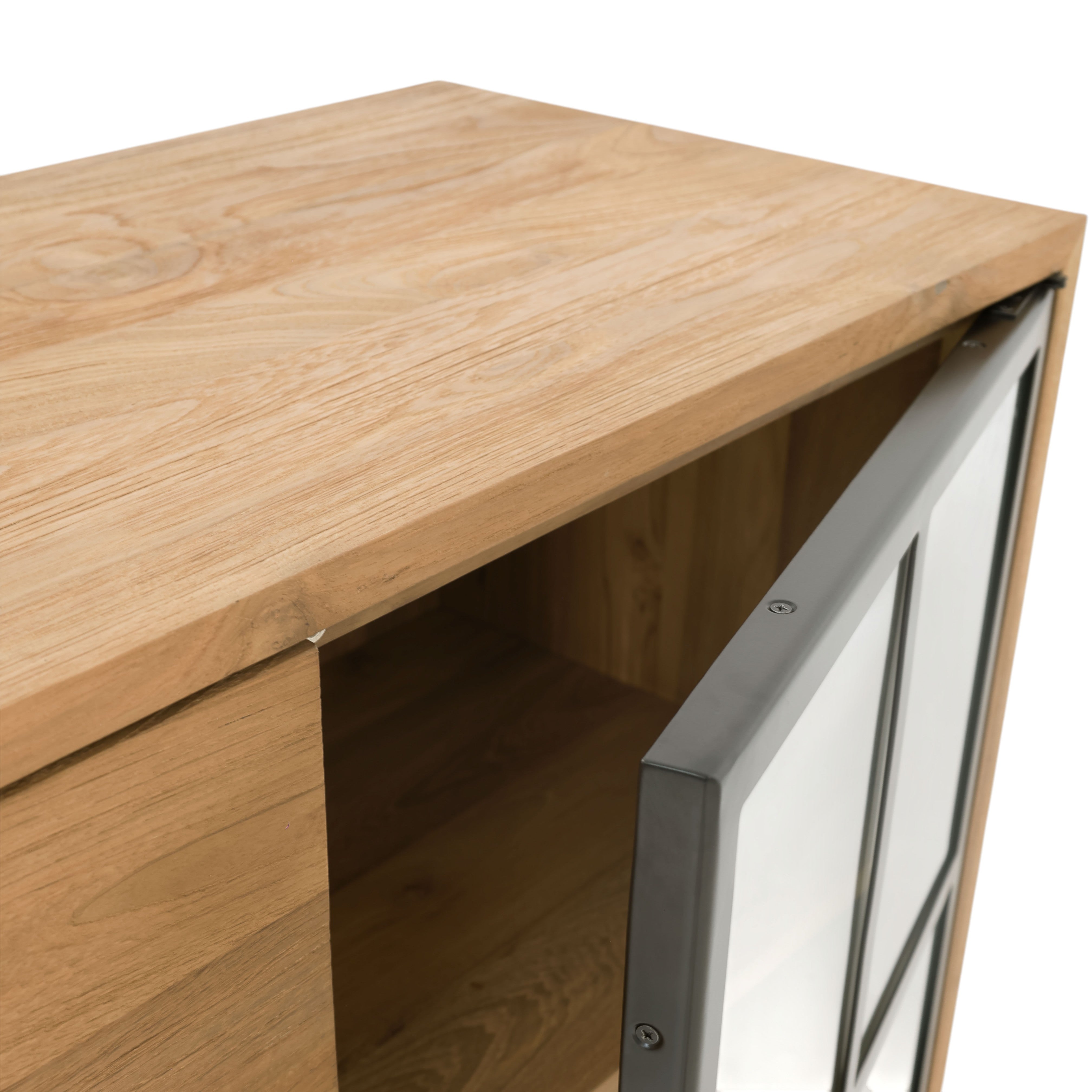 Buffet Sideboard With 3 Drawers and 2 Glass Doors Recycled Teak | Jiwa