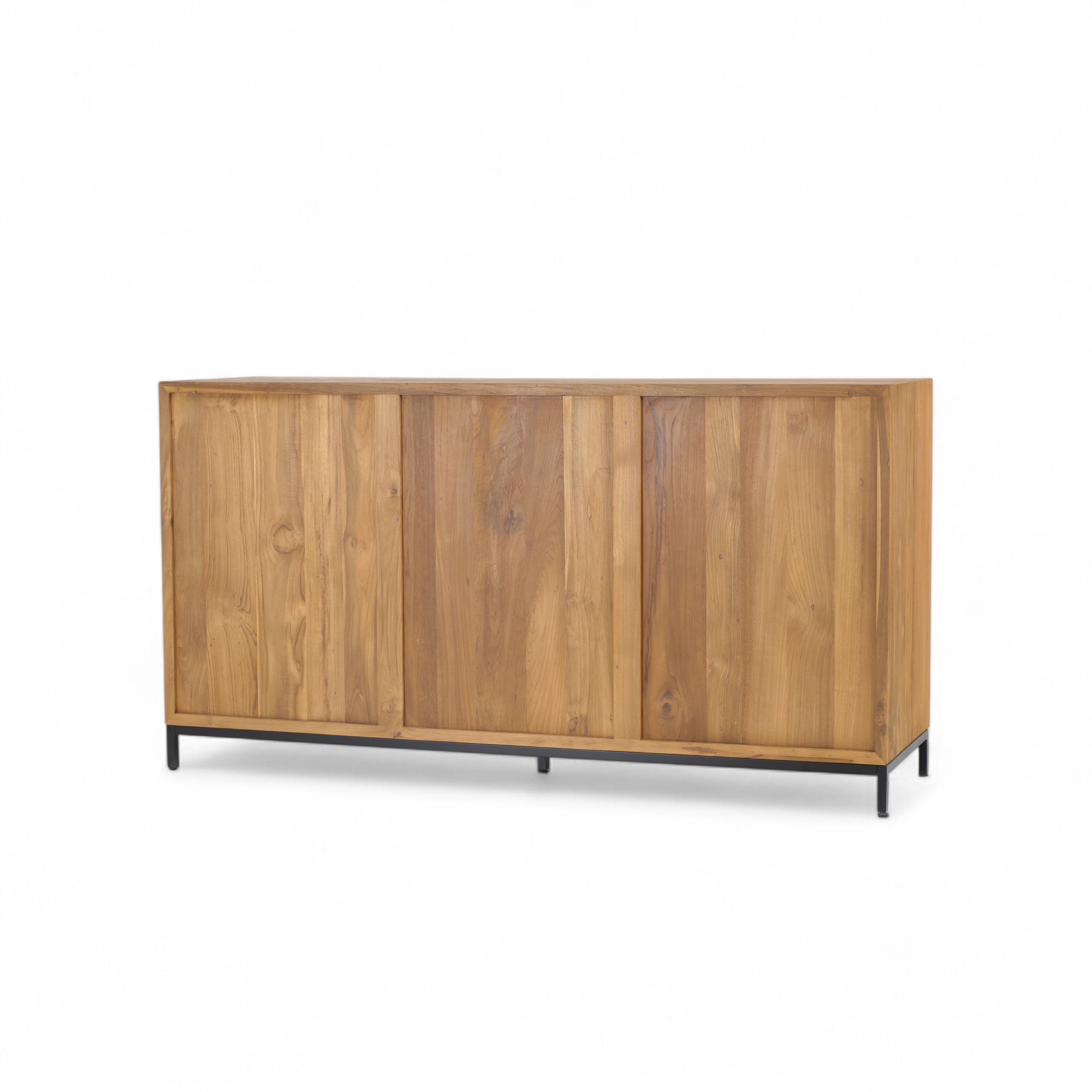 Buffet Sideboard With 3 Drawers and 2 Glass Doors Recycled Teak | Jiwa