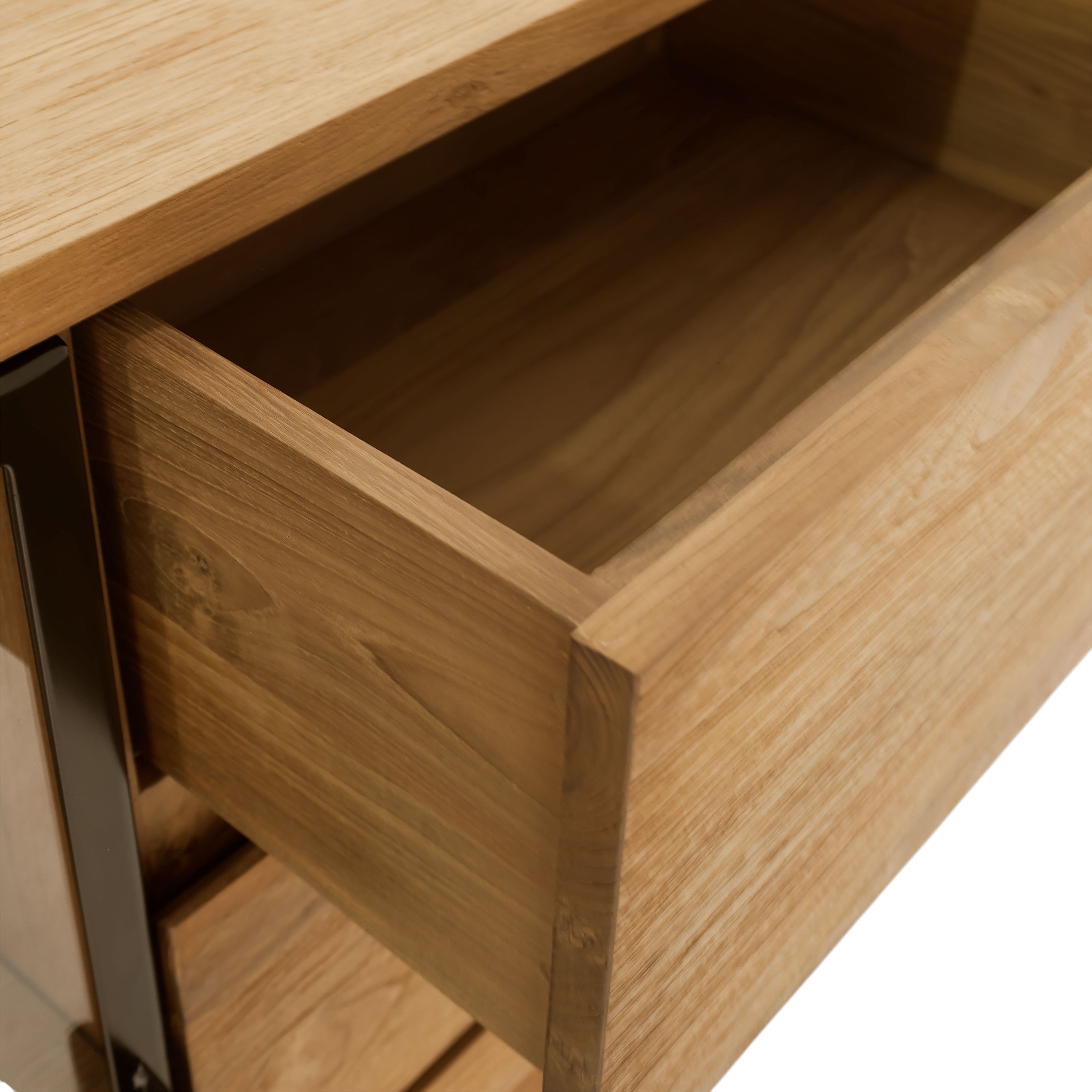 Buffet Sideboard With 3 Drawers and 2 Glass Doors Recycled Teak | Jiwa