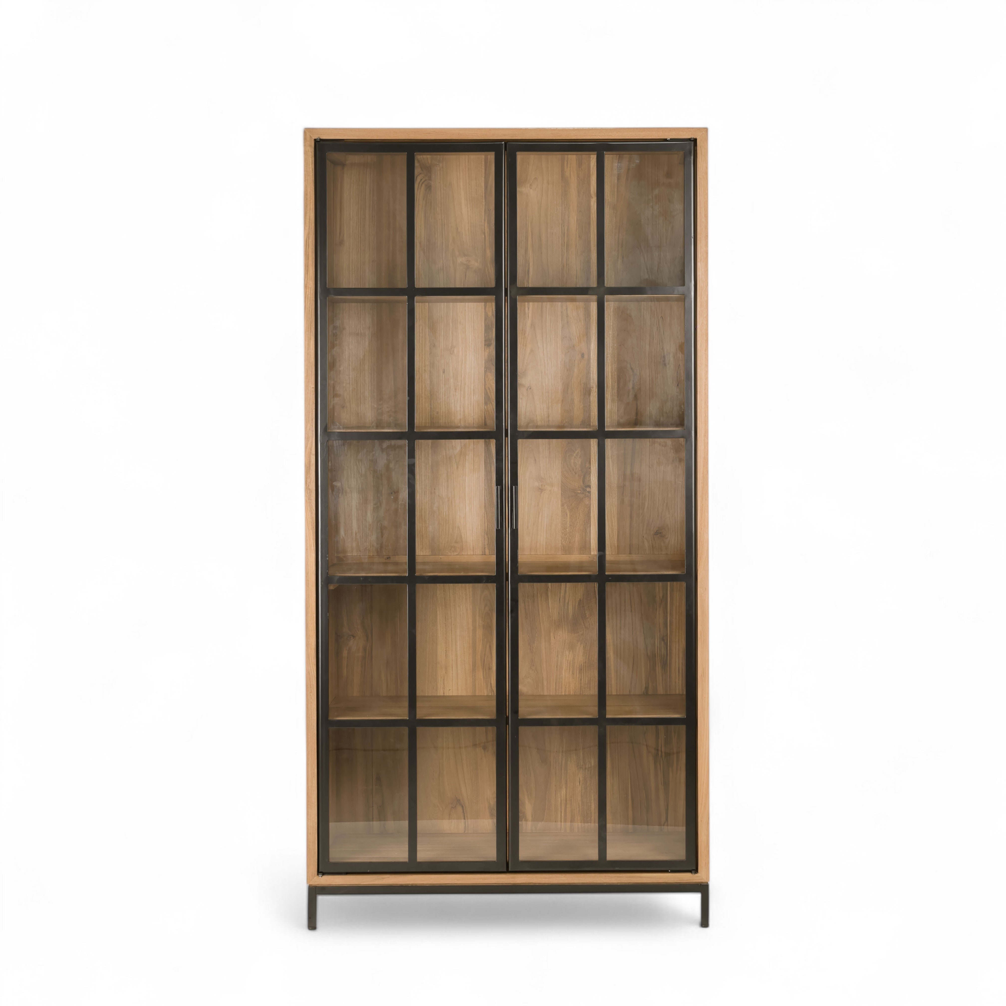 Display Cabinet 2 Glass Doors Recycled Teak | JIwa