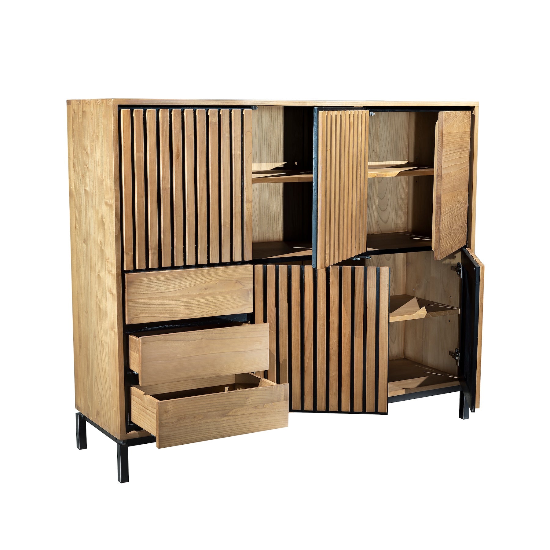 Lines Highboard Tall Storage Cabinet
