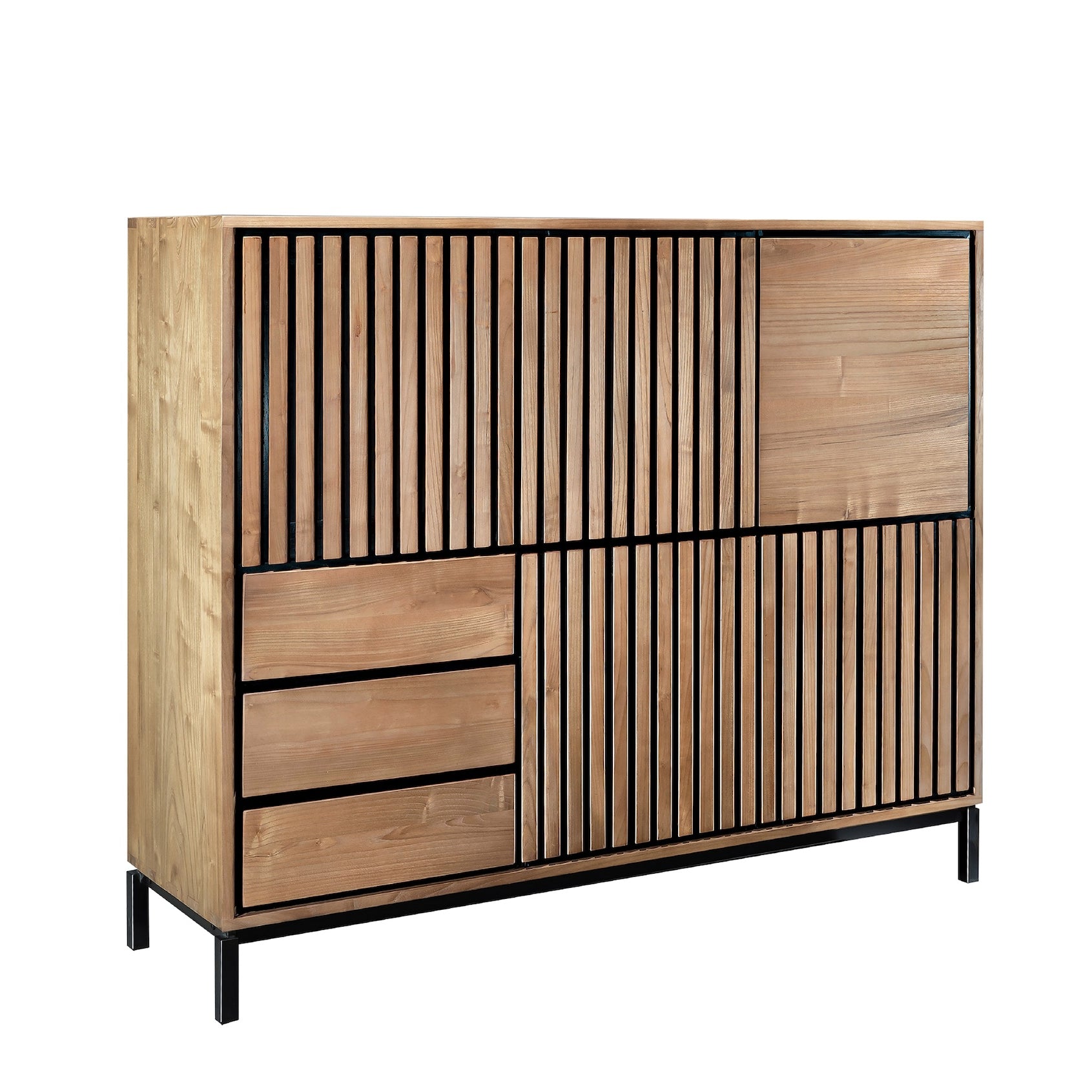 Lines Highboard Tall Storage Cabinet