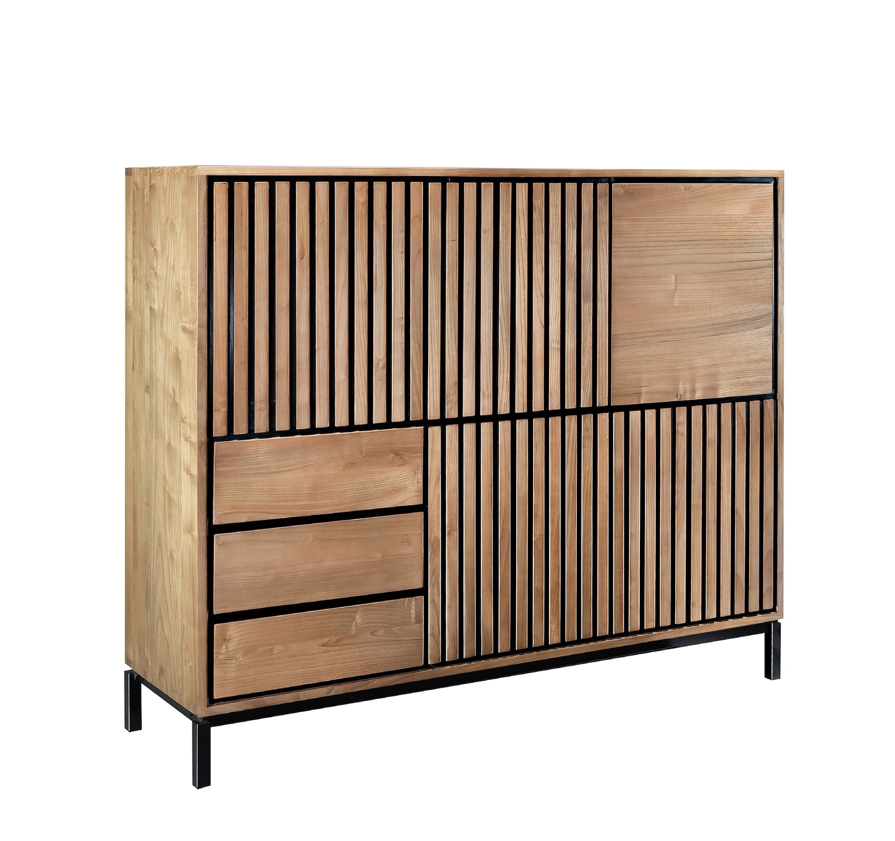 Lines Highboard Tall Storage Cabinet