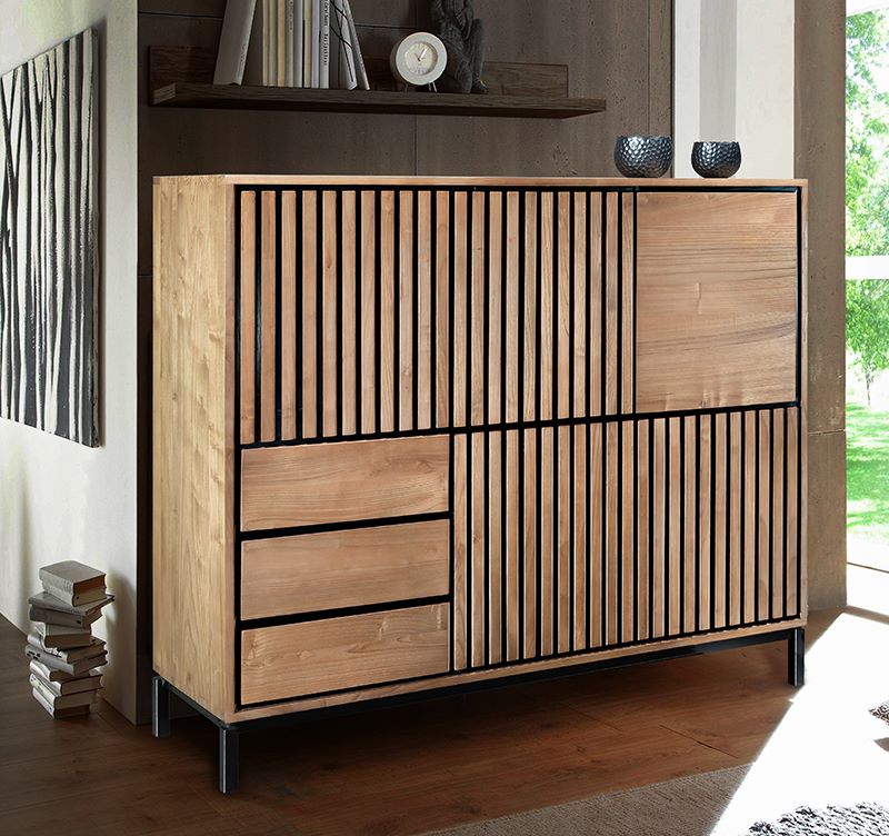 Lines Highboard Tall Storage Cabinet