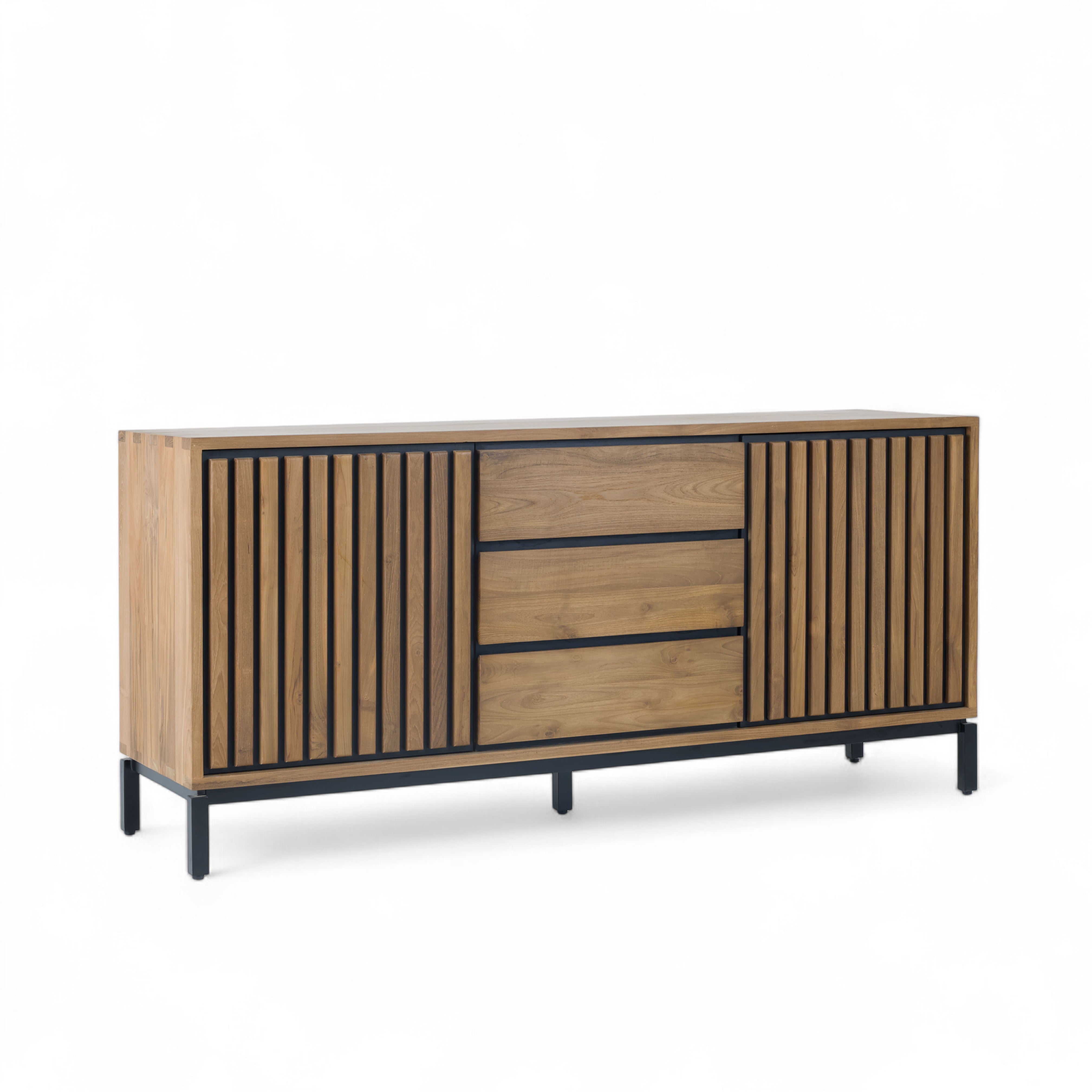 Buffet Sideboard Centre Drawers Recycled Teak | Lines