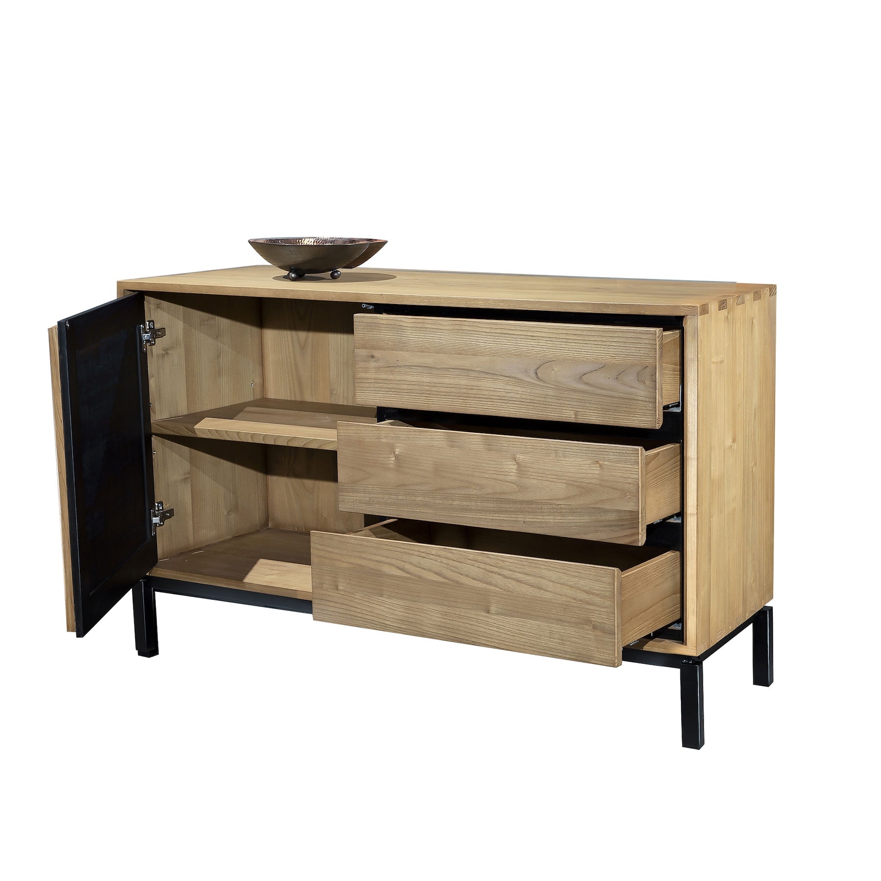 LINES SMALL BUFFET SIDEBOARD WITH 2 DRAWERS