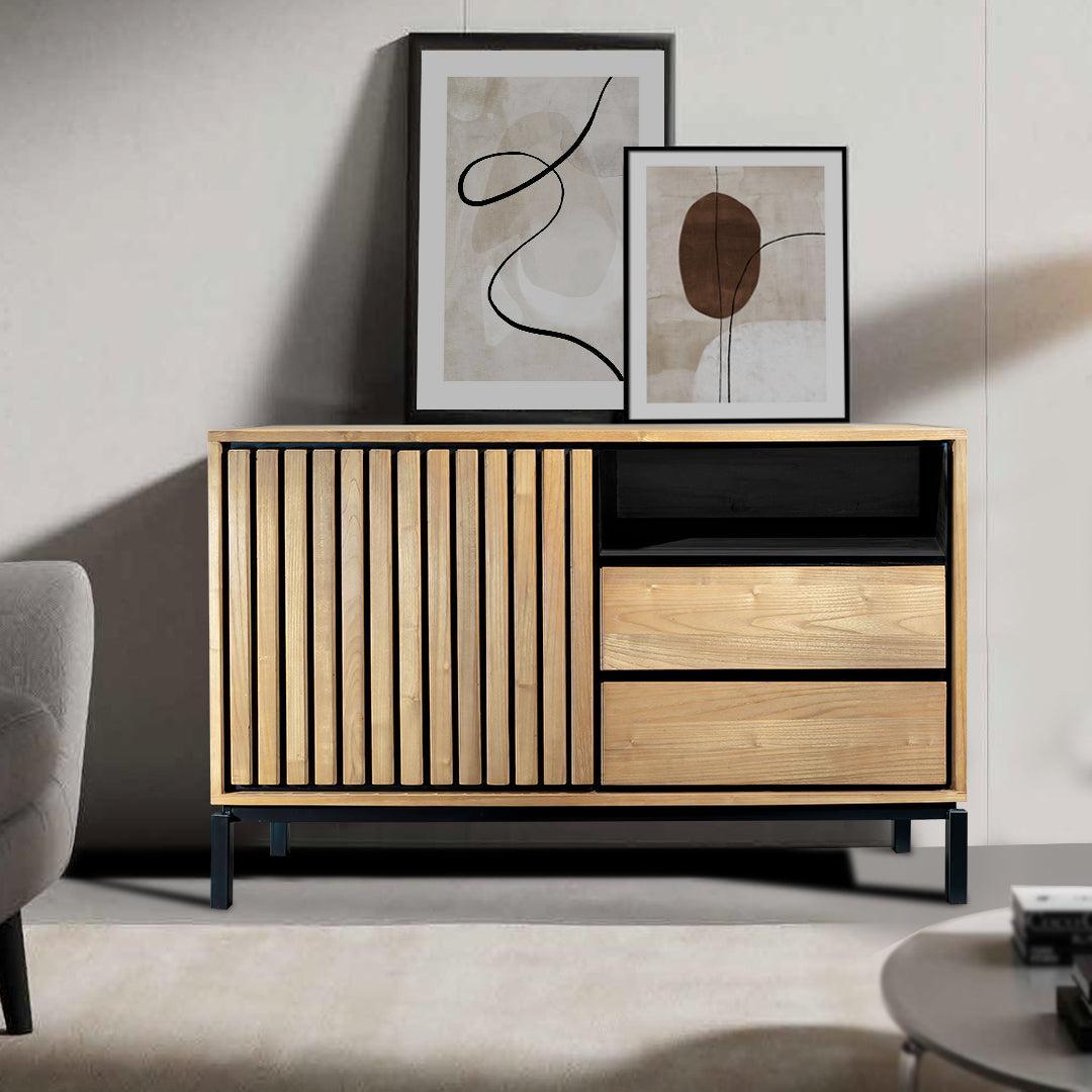 LINES SMALL BUFFET SIDEBOARD WITH 2 DRAWERS