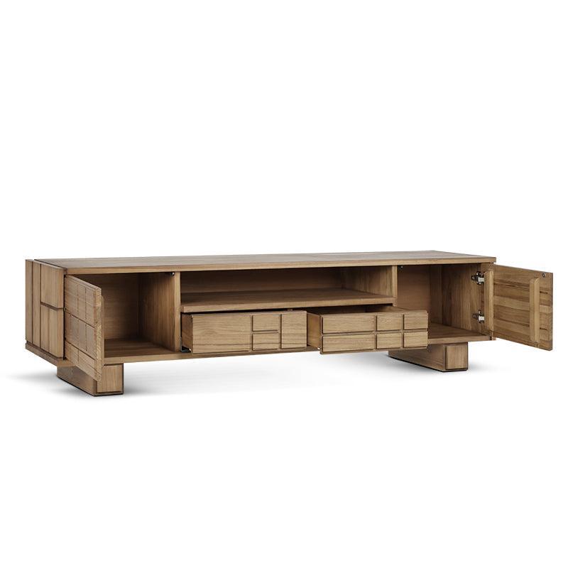 MONDRIAN ENTERTAINMENT UNIT WITH 2 DRAWERS AND 2 DOORS
