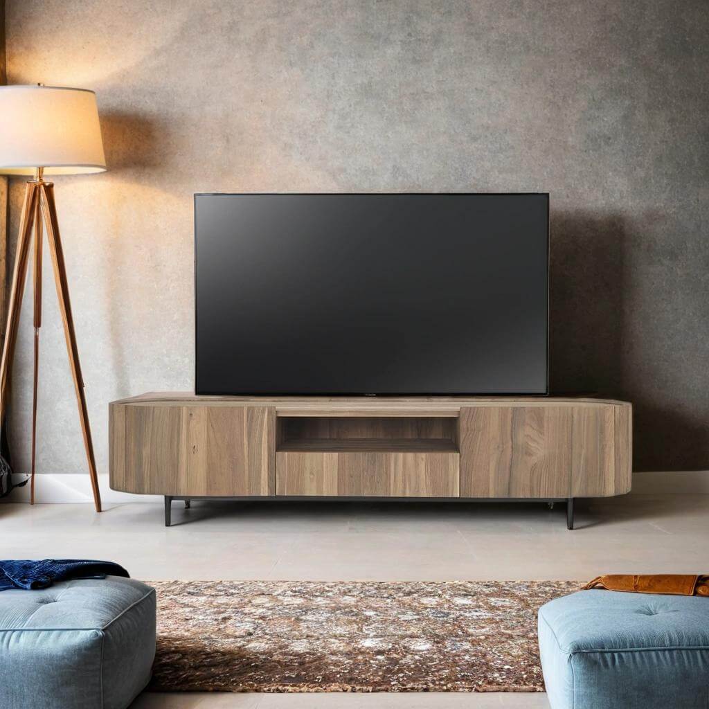 KUNO ENTERTAINMENT UNIT WITH 2 DOORS 2 DRAWER