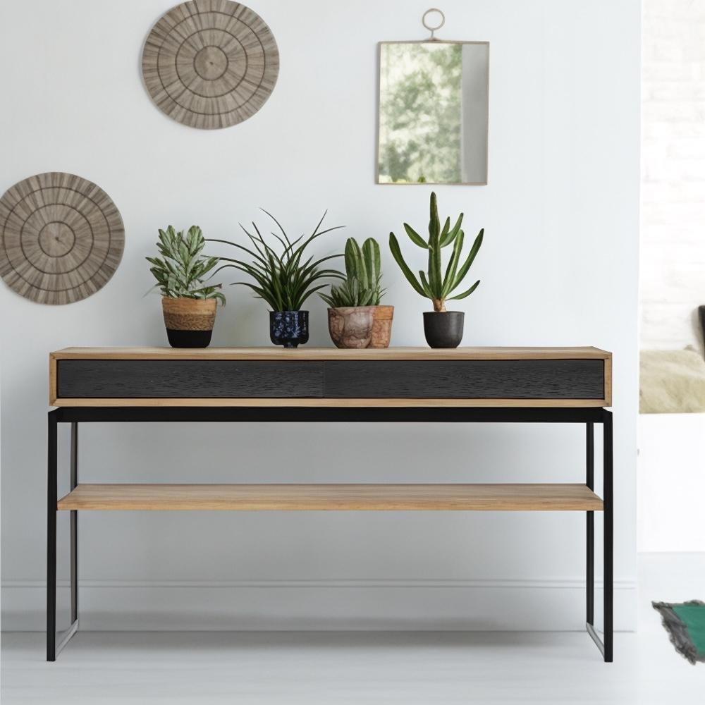 CITRA CONSOLE TABLE WITH 2 DRAWERS AND SHELF
