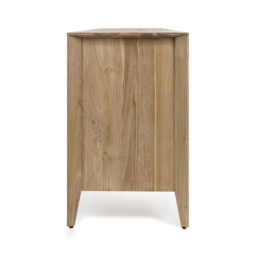 TALIA teak buffet sideboard with 4 doors side view