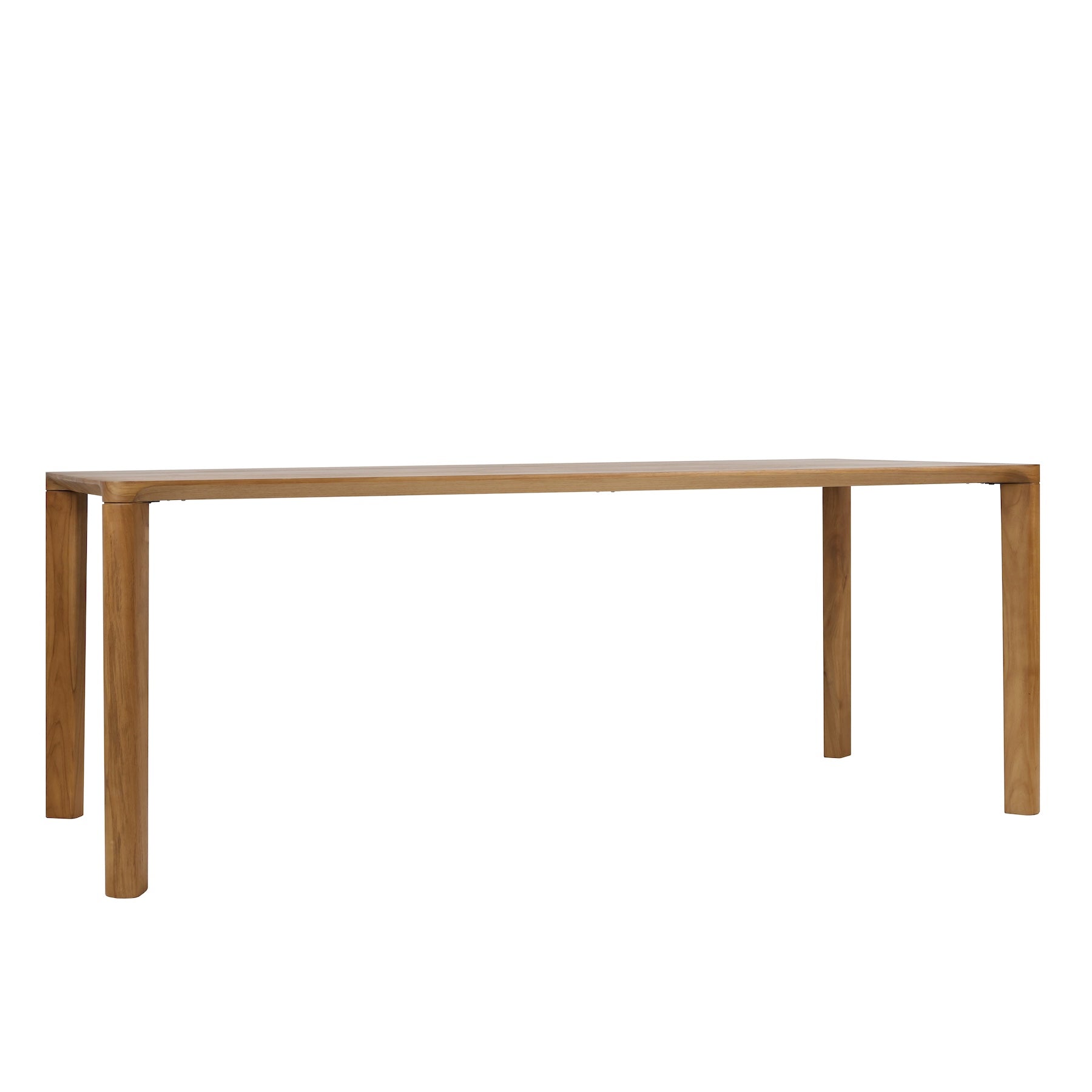 Glide reclaimed teak dining table