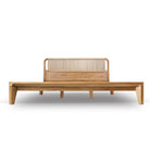 GLIDE King & Queen Beds – Solid Recycled Teak with Natural Loom Headboard