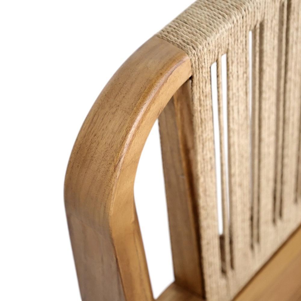 GLIDE King & Queen Beds – Solid Recycled Teak with Natural Loom Headboard