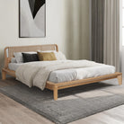 GLIDE King & Queen Beds – Solid Recycled Teak with Natural Loom Headboard