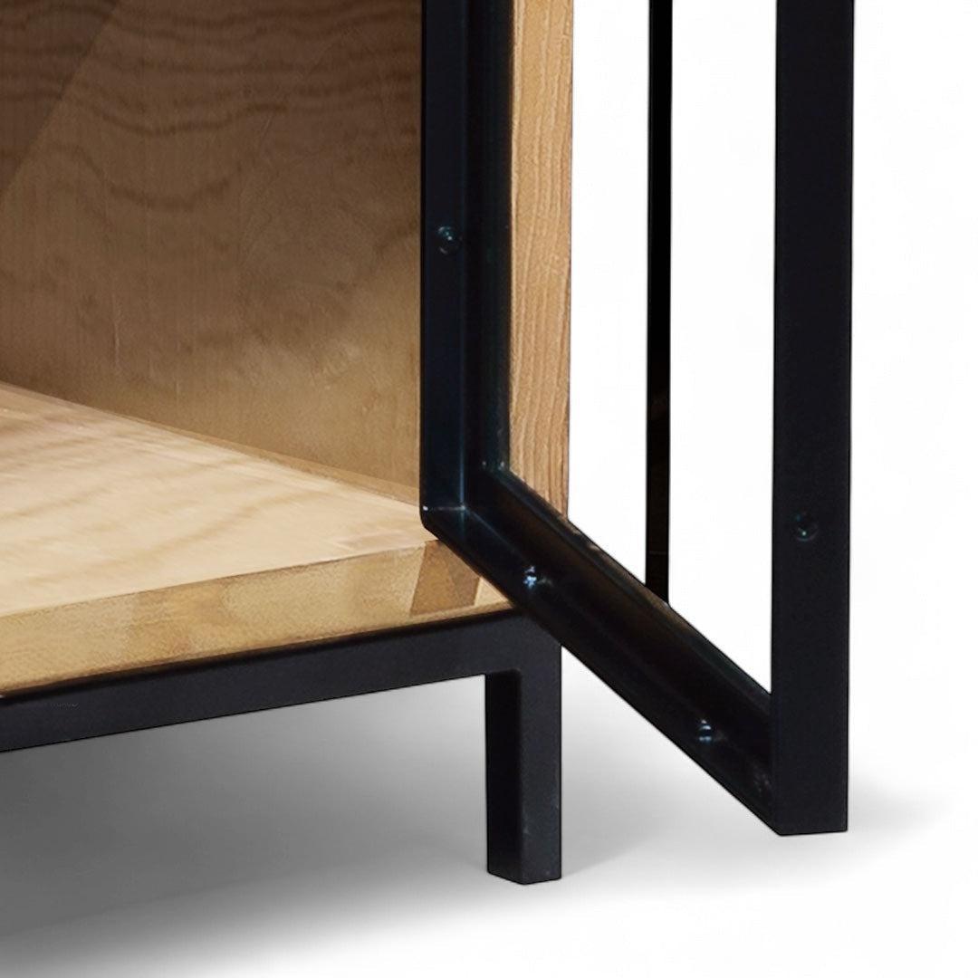 Buffet & Hutch 3 Drawers 6 Glass Doors Recycled Teak | Jiwa