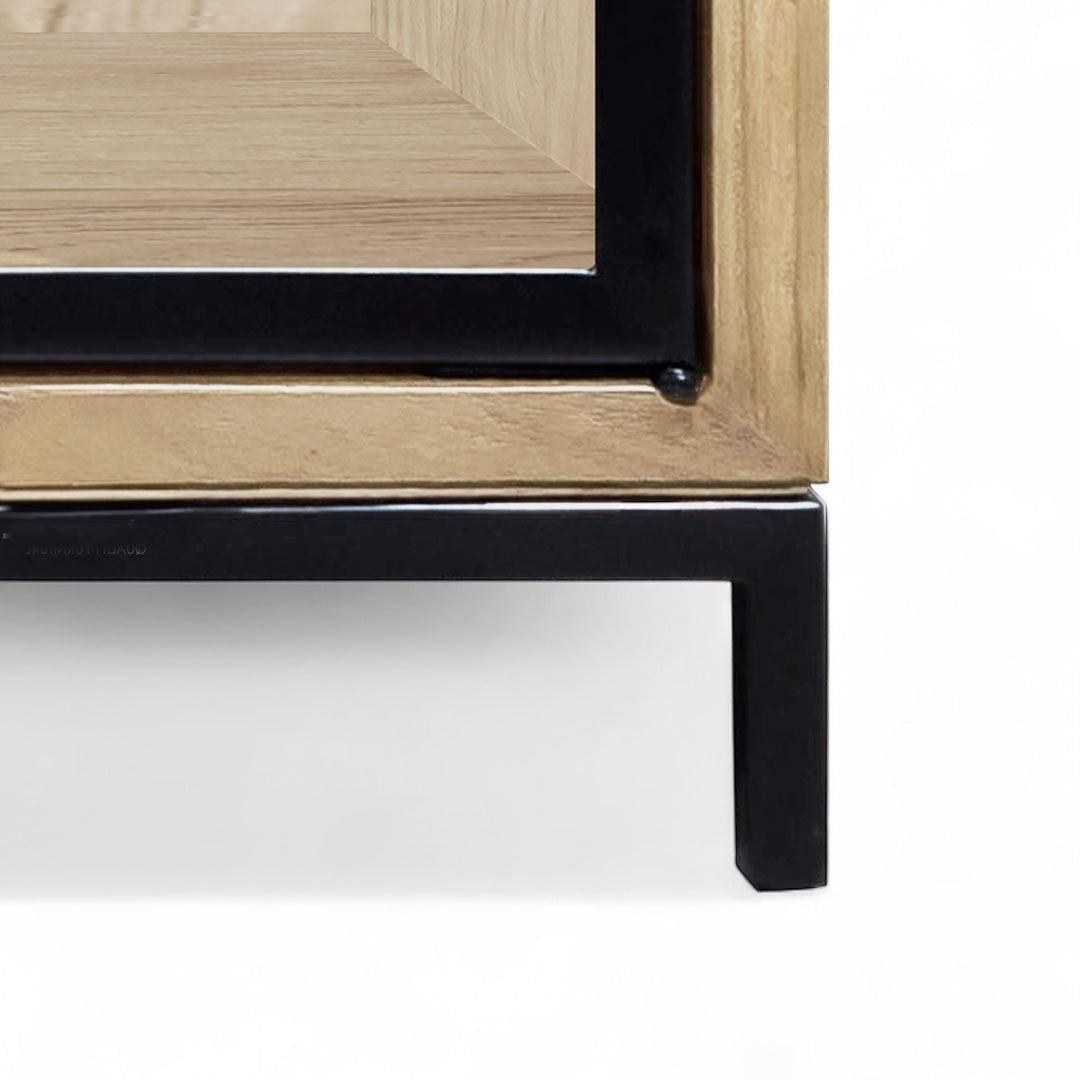 Buffet & Hutch 3 Drawers 6 Glass Doors  Recycled Teak | Jiwa