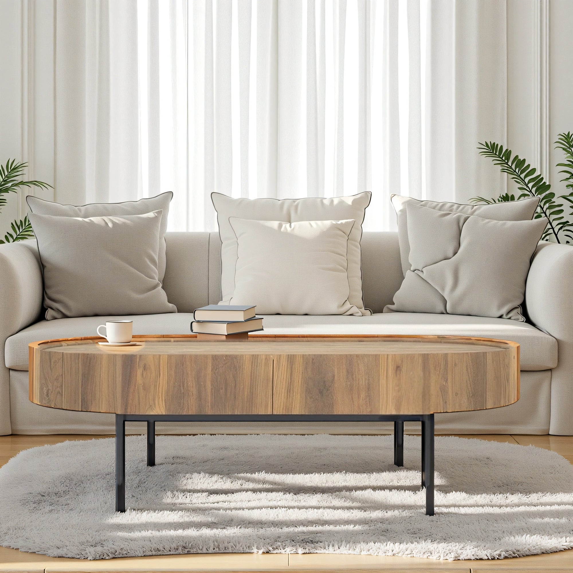Kuno Coffee Table with 2 Drawers