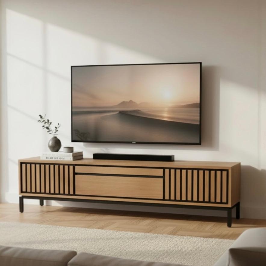 Lines Teak TV Entertainment Unit