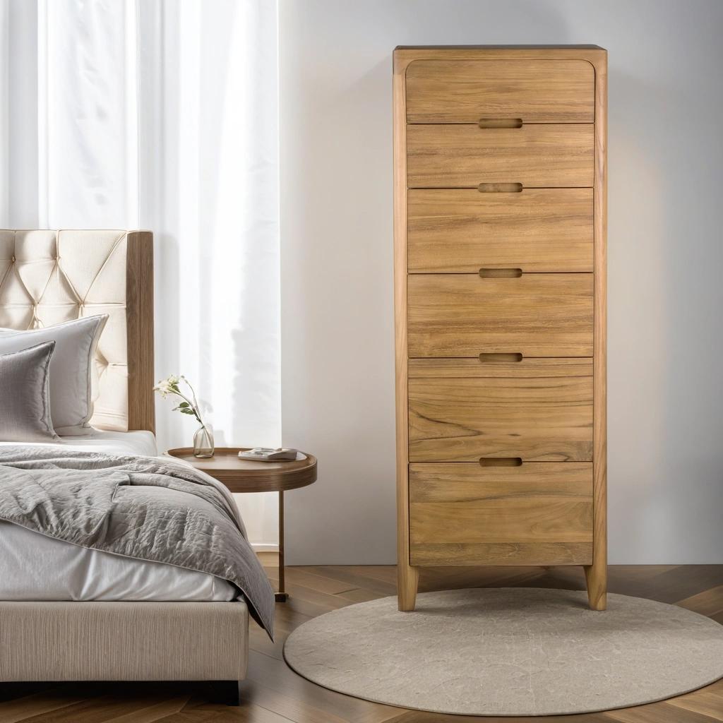 GLIDE TALL BOY WITH 6 DRAWERS