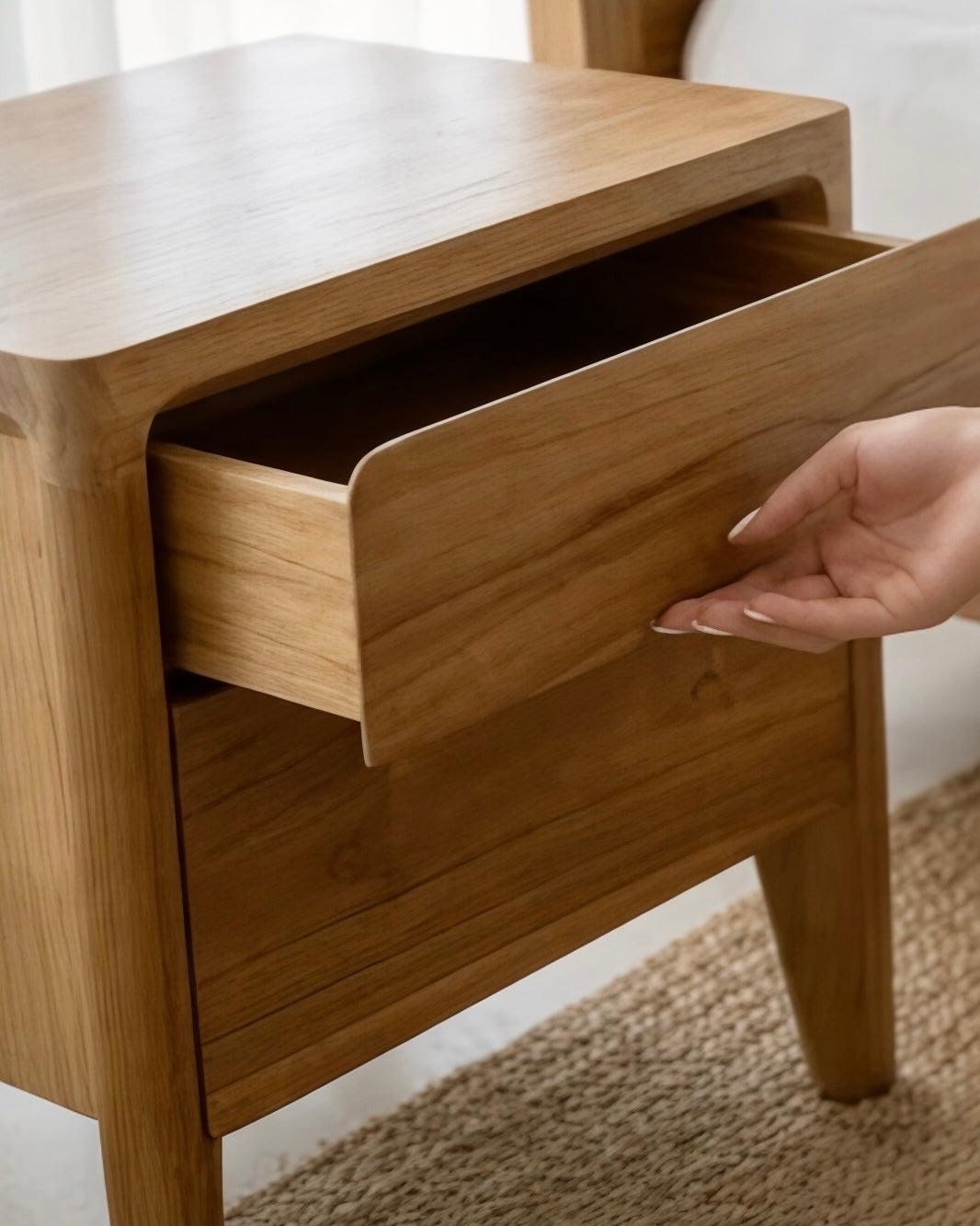 teak side and accent table