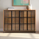 Display Cabinet 4 Glass Doors Recycled Teak | Jiwa