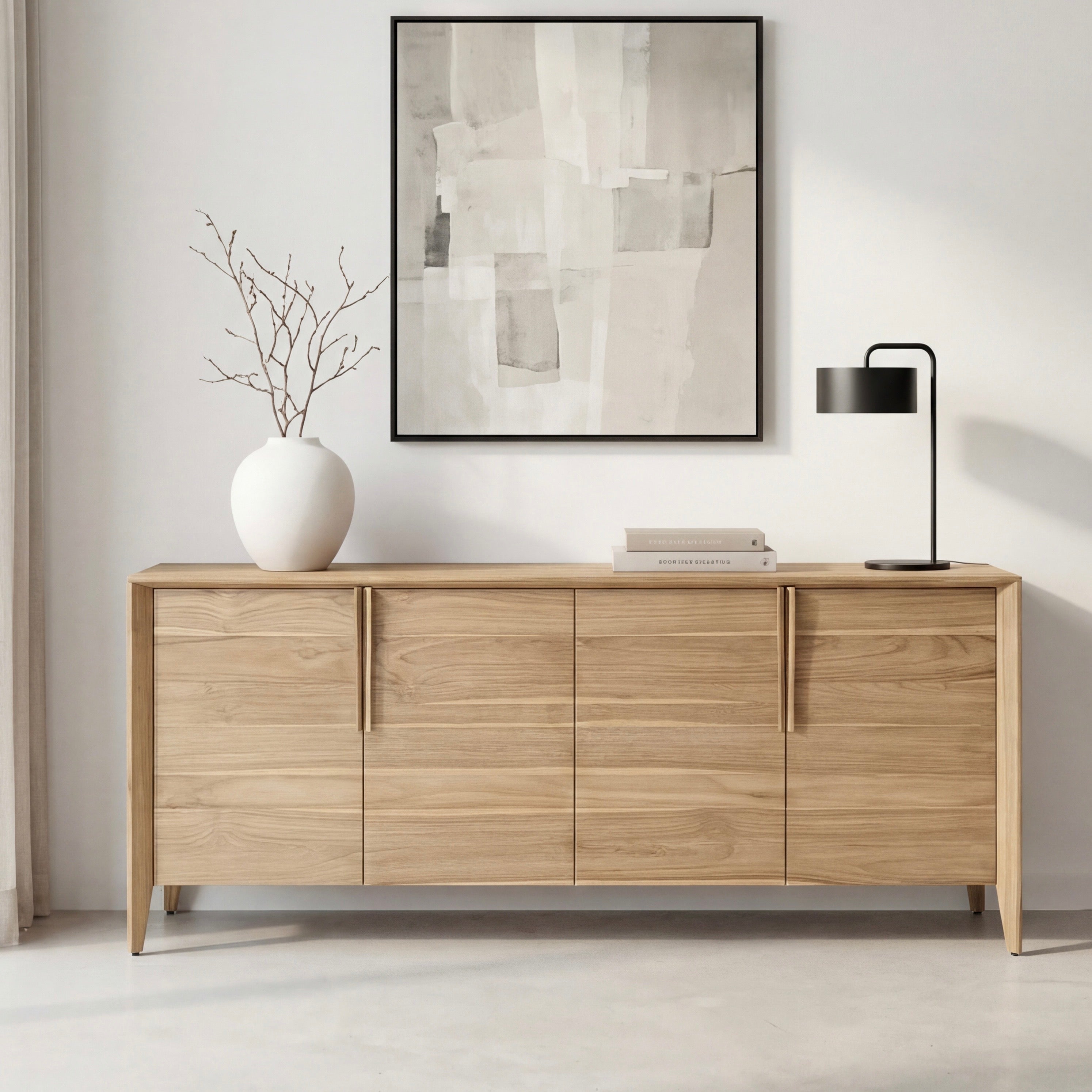 TALIA teak buffet sideboard in a modern room 