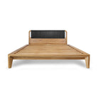 King & Queen Beds Recycled Teak Frame Black Loom Headboard | Glide