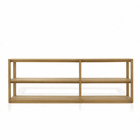 Mila Solid Teak Lowline Bookcase