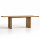 Mila Solid Teak Dining Table | Modern Architectural Dining Table | ReTeka